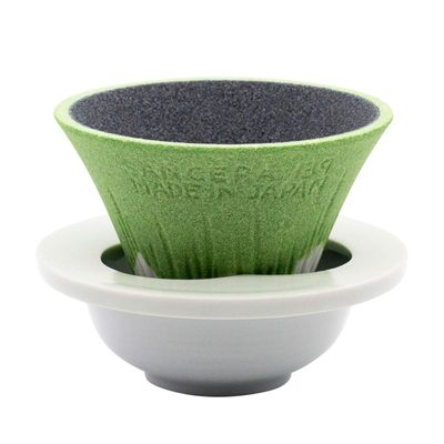 (Cofil) Kofil 1390400503 Coffee Filter Dripper with Dedicated Base and Saucer, Green