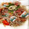 Artisan fall, autumn, harvest wreath for front door or inside decorations. Features green truck, farm fresh pumpkins, hayrides, caramel apples, cider, fall flowers. Very full 20x20x6 view 2