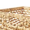 Artera Oversize Wicker Storage Basket - Set of 3 Woven Water Hyacinth Blanket Baskets with Handle, Rectangular Natural Nesting Floor Storage Bins for Living Room, Bedroom or Laundry Room view 3