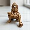 craftslook Brass Laddu Gopal Idol 2.25" (150g) | Baby Krishna Thakur Ji Murti | Lord Bal Gopal Infant Statue for Janmashtami | Hindu God Idol for Home Puja, Temple, or Gifting view 1