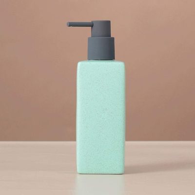 Antibacterial Ceramic Soap Dispenser, Accessories with Pump, Countertop Hand Lotion Pump Bottles, Housewares for Kitchen Bathroom Washroom (Color : Green, Size : 450ML)