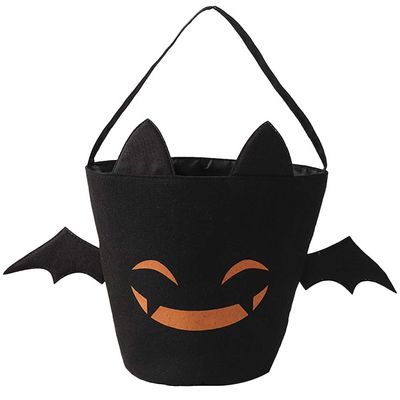 DOITOOL Halloween Canvas Candy Bags Foldable Goody Bags for Trick-Treating Lightweight Cotton Storage for for Festive Celebrations