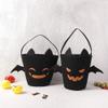 DOITOOL Halloween Canvas Candy Bags Foldable Goody Bags for Trick-Treating Lightweight Cotton Storage for for Festive Celebrations view 2
