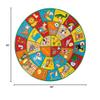 champion rugs Colorful Animal Alphabet ABC Zoo Animals Lion Tiger Monkey Area Rug Carpet for Kids Nursery Daycare School Classroom Bedroom Living Room (8 Feet X 8 Feet Round) view 2