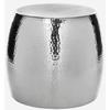 MISC Silver Round Table - 15.4" X 15.8" Modern Contemporary Aluminum Metal Finish view 2