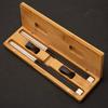 Reusable Silver Chopsticks Natural Ebony Wood Chopsticks - Custom Engraving Names Logos - Classic Square handle Chinese Style - Customized Christmas Gift Luxury Chopsticks Set With Holder Bamboo Box view 2