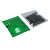 PABCK 100 Pack 4x5 inch(Inside Size 3.5x3.9 inch) Glossy Green Front Window Resealable Foil Zipper Lock Pouch for Zip Reclosable Lock Food Storage Bags Heat Seal Pouch Airtight Edible Grocery Pack view 1