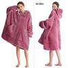 Aemicion Wearable Blanket for Women,Warm Cozy Oversized Hoodie Blanket as Pink Gifts for Women Mom Girlfriend-Mellow Rose view 3
