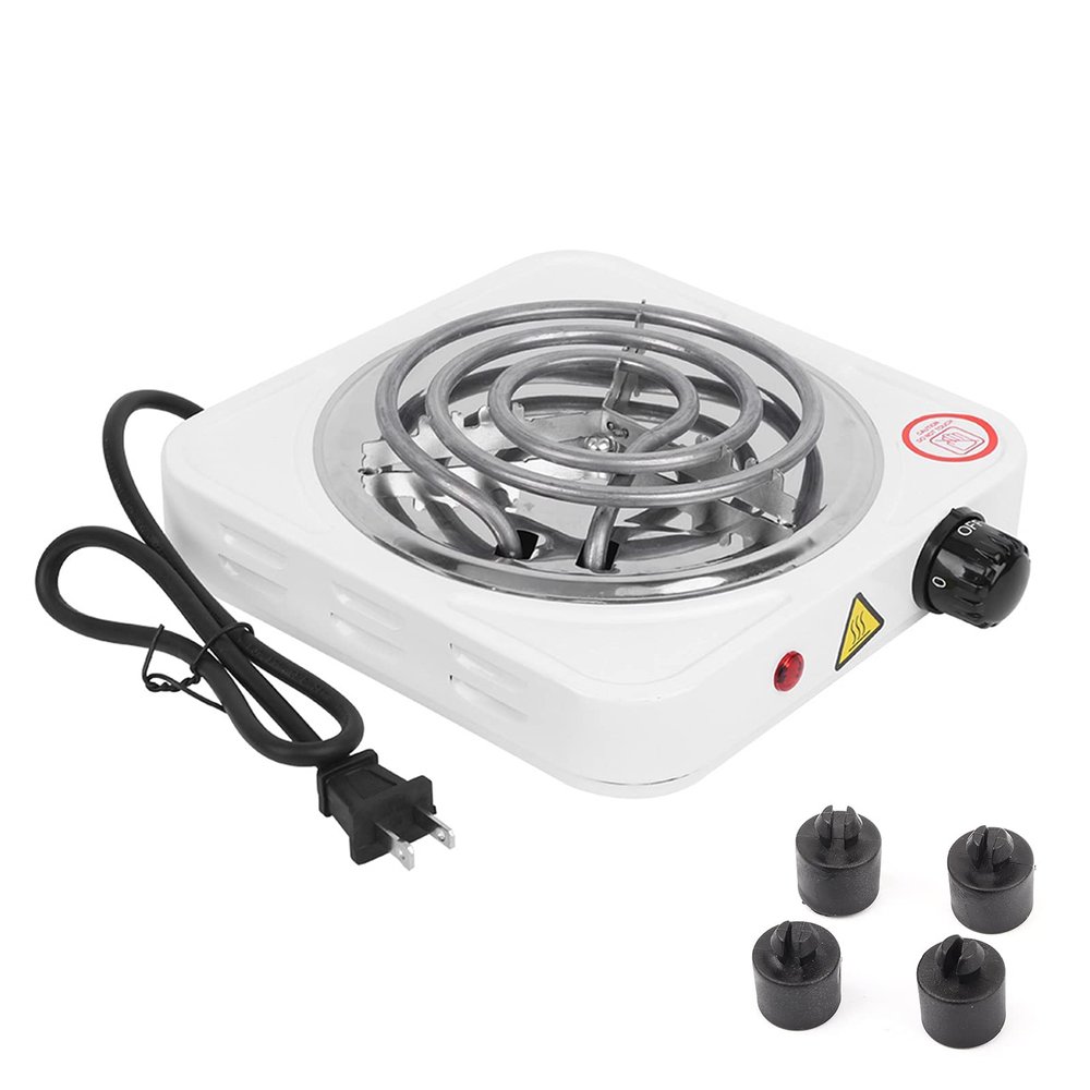 Electric Single 1000W Stainless Steel Portable Single Tube Electric Stove Home Electric Stove US Plug 110V Outdoor Grill