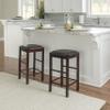 Linon Betsy Espresso Backless 25" Counter Stools Set of Two, Espresso Stools view 2