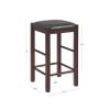 Linon Betsy Espresso Backless 25" Counter Stools Set of Two, Espresso Stools view 3