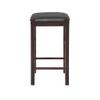 Linon Betsy Espresso Backless 25" Counter Stools Set of Two, Espresso Stools view 4