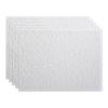 FASDE Hammered Decorative Vinyl 18in x 24in Backsplash Panel in Gloss White (5 Pack) view 1