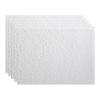 FASDE Hammered Decorative Vinyl 18in x 24in Backsplash Panel in Matte White (5 Pack) view 1