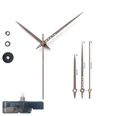 Clock Parts & Accessories 10sets/lot Japan Silent 12inch Wall Clock Quartz Movement Mechanism Wooden Hands Clock Pointers Repair Kit Tool Set Decoration - (Color: Wood-A)