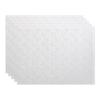 FASDE Lotus Decorative Vinyl 18in x 24in Backsplash Panel in Matte White (5 Pack) view 1