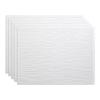FASDE Ripple Decorative Vinyl 18in x 24in Backsplash Panel in Matte White (5 Pack) view 1