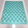 TIKE SMART 20"x20" Non-Slip Shower Mat (Smooth/Non-Textured Showers Only, Not for Over Drain) Safe, Clean, Machine-Washable, Superior Grip, Vinyl, Transparent Turquoise (Green-Blue) view 1