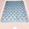 TIKE SMART 20"x20" Non-Slip Shower Mat (Smooth/Non-Textured Showers Only, Not for Over Drain) Safe, Clean, Machine-Washable, Superior Grip, Vinyl, Transparent Light Blue view 1