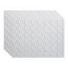 FASDE Traditional Style/Pattern 6 Decorative Vinyl 18in x 24in Backsplash Panel in Gloss White (5 Pack) view 1