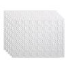 FASDE Traditional Style/Pattern 6 Decorative Vinyl 18in x 24in Backsplash Panel in Matte White (5 Pack) view 1