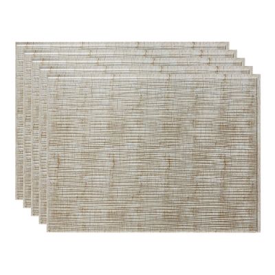 FASDE Ripple Decorative Vinyl 18in x 24in Backsplash Panel in Vintage Metal (5 Pack)