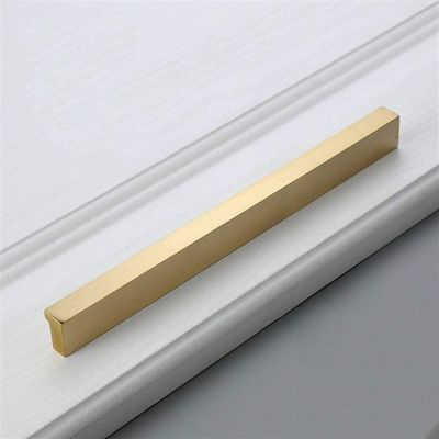 Geeyu Gold Cabinet Handles, Brass Furniture Handles Gold Cabinet Door Drawer Wardrobe Dresser Pulls Knobs Cabinet Pulls Kitchen Handle (Color : Pitch Size 160mm)