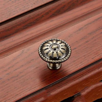Geeyu Farmhouse Handles, Antique Handle Knob Furniture Handle Kitchen Cabinet Handle Drawer Handle Pulls Zinc Alloy Cupboard Handles European Handles (Color : 666B)