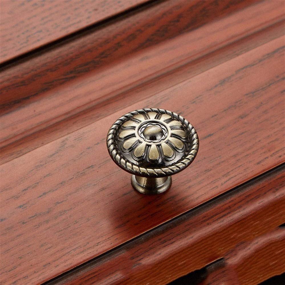 Geeyu Farmhouse Handles, Antique Handle Knob Furniture Handle Kitchen Cabinet Handle Drawer Handle Pulls Zinc Alloy Cupboard Handles European Handles (Color : 666B)