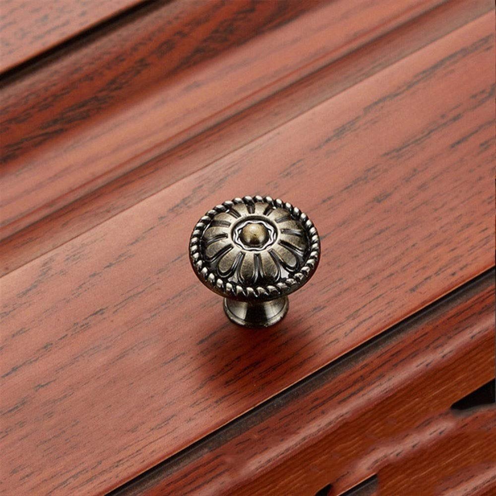 Geeyu Farmhouse Handles, Antique Handle Knob Furniture Handle Kitchen Cabinet Handle Drawer Handle Pulls Zinc Alloy Cupboard Handles European Handles (Color : 666S)