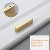 Geeyu Gold Cabinet Handles, Brass Furniture Handles Gold Cabinet Door Drawer Wardrobe Dresser Pulls Knobs Cabinet Pulls Kitchen Handle (Color : Pitch Size 64mm) view 2