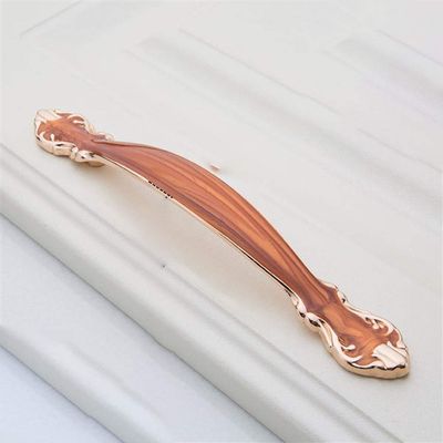 Geeyu Copper Handles, European Zinc Alloy Cabinet Handles Drawer Knobs Kitchen Cupboard Handles Door Pulls White Black Furniture Handle Hardware (Color : Amber red 128mm)