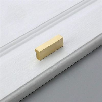 Geeyu Gold Cabinet Handles, Brass Furniture Handles Gold Cabinet Door Drawer Wardrobe Dresser Pulls Knobs Cabinet Pulls Kitchen Handle (Color : Pitch Size 32mm)