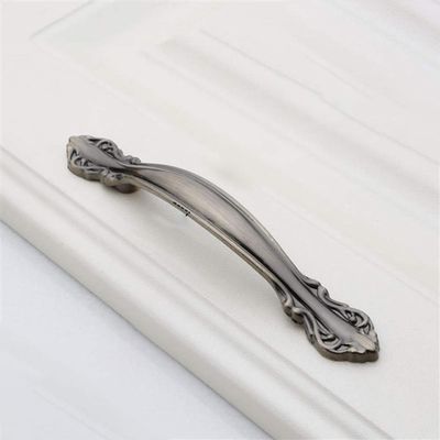 Geeyu Copper Handles, European Zinc Alloy Cabinet Handles Drawer Knobs Kitchen Cupboard Handles Door Pulls White Black Furniture Handle Hardware (Color : AB 96mm)