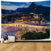 Starookc Tapestry in Gyeongbok Seoul City South Traffic Cityscape Korea Landmarks Night Architecture Traditional Old Cool Tapestry Wall Tapestry for Bedroom Wall Decor 60x50 Inch view 1