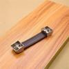 Geeyu File Cabinet Handles, Zinc Alloy Leather Handles for Furniture Cabinet Knobs Chest Drawer Suitcase Handle and Pulls Black Brown Kitchen Handles (Color : Brown 128mm) view 4