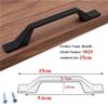 Geeyu Farm Cabinet Handles, Modern Black Cabinet Handles Solid Aluminum Alloy Kitchen Cupboard Pulls Drawer Knobs and Furniture Handle Hardware (Color : 9029 15cm) view 2