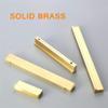 Geeyu Gold Cabinet Handles, Brass Furniture Handles Gold Cabinet Door Drawer Wardrobe Dresser Pulls Knobs Cabinet Pulls Kitchen Handle (Color : Pitch Size 200mm) view 3
