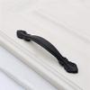 Geeyu Copper Handles, European Zinc Alloy Cabinet Handles Drawer Knobs Kitchen Cupboard Handles Door Pulls White Black Furniture Handle Hardware (Color : Black 96mm) view 1