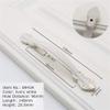 Geeyu Copper Handles, European Zinc Alloy Cabinet Handles Drawer Knobs Kitchen Cupboard Handles Door Pulls White Black Furniture Handle Hardware (Color : Ivory White 96mm) view 2