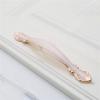 Geeyu Copper Handles, European Zinc Alloy Cabinet Handles Drawer Knobs Kitchen Cupboard Handles Door Pulls White Black Furniture Handle Hardware (Color : Amber White 128mm) view 1