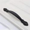 Geeyu Copper Handles, European Zinc Alloy Cabinet Handles Drawer Knobs Kitchen Cupboard Handles Door Pulls White Black Furniture Handle Hardware (Color : Black 128mm) view 1