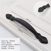 Geeyu Copper Handles, European Zinc Alloy Cabinet Handles Drawer Knobs Kitchen Cupboard Handles Door Pulls White Black Furniture Handle Hardware (Color : Black 128mm) view 2