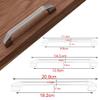 Geeyu Large Cabinet Handles, Modern Kitchen Cabinet Handles Solid Drawer Wardrobe Door Handles Children Furniture Parts Accessories Hardware Dresser (Color : 12.8cm 6165) view 4