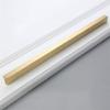 Geeyu Gold Cabinet Handles, Brass Furniture Handles Gold Cabinet Door Drawer Wardrobe Dresser Pulls Knobs Cabinet Pulls Kitchen Handle (Color : Pitch Size 256mm) view 1