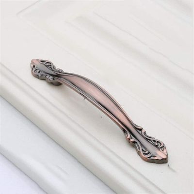 Geeyu Copper Handles, European Zinc Alloy Cabinet Handles Drawer Knobs Kitchen Cupboard Handles Door Pulls White Black Furniture Handle Hardware (Color : AC 96mm)