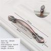 Geeyu Copper Handles, European Zinc Alloy Cabinet Handles Drawer Knobs Kitchen Cupboard Handles Door Pulls White Black Furniture Handle Hardware (Color : AC 96mm) view 2