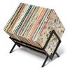 MODERN VINYL Record Storage Racks - Easy Assembly Vinyl Record Holder Stand 100 Lps | Sleek Matte Black LP Holder Stand | Multiuse Vinyl Storage Rack | Storage Rack for Books Magazines Files view 1