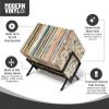MODERN VINYL Record Storage Racks - Easy Assembly Vinyl Record Holder Stand 100 Lps | Sleek Matte Black LP Holder Stand | Multiuse Vinyl Storage Rack | Storage Rack for Books Magazines Files view 3