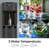 Brio Self Cleaning Bottom Loading Water Cooler Water Dispenser Black Stainless Steel - 3 Temperature Settings - Hot, Room & Cold Water view 3
